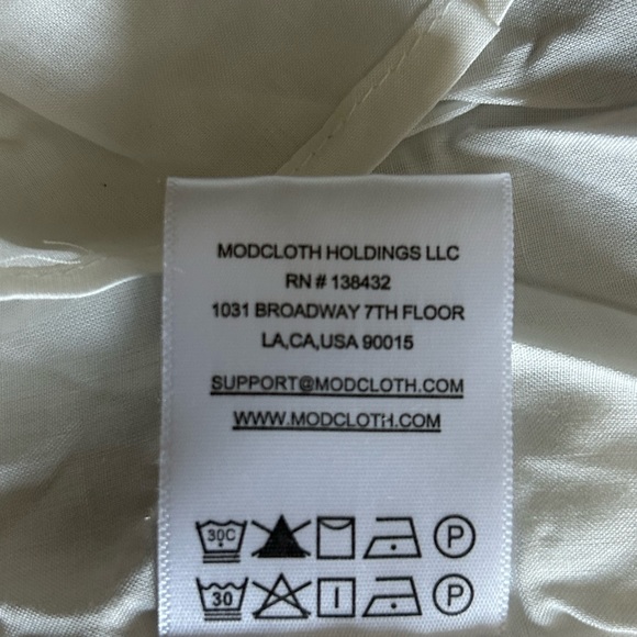 ModCloth Anthropology Violet White Ruffling For Flowers Midi Dress NWT Size 6 - Picture 7 of 13